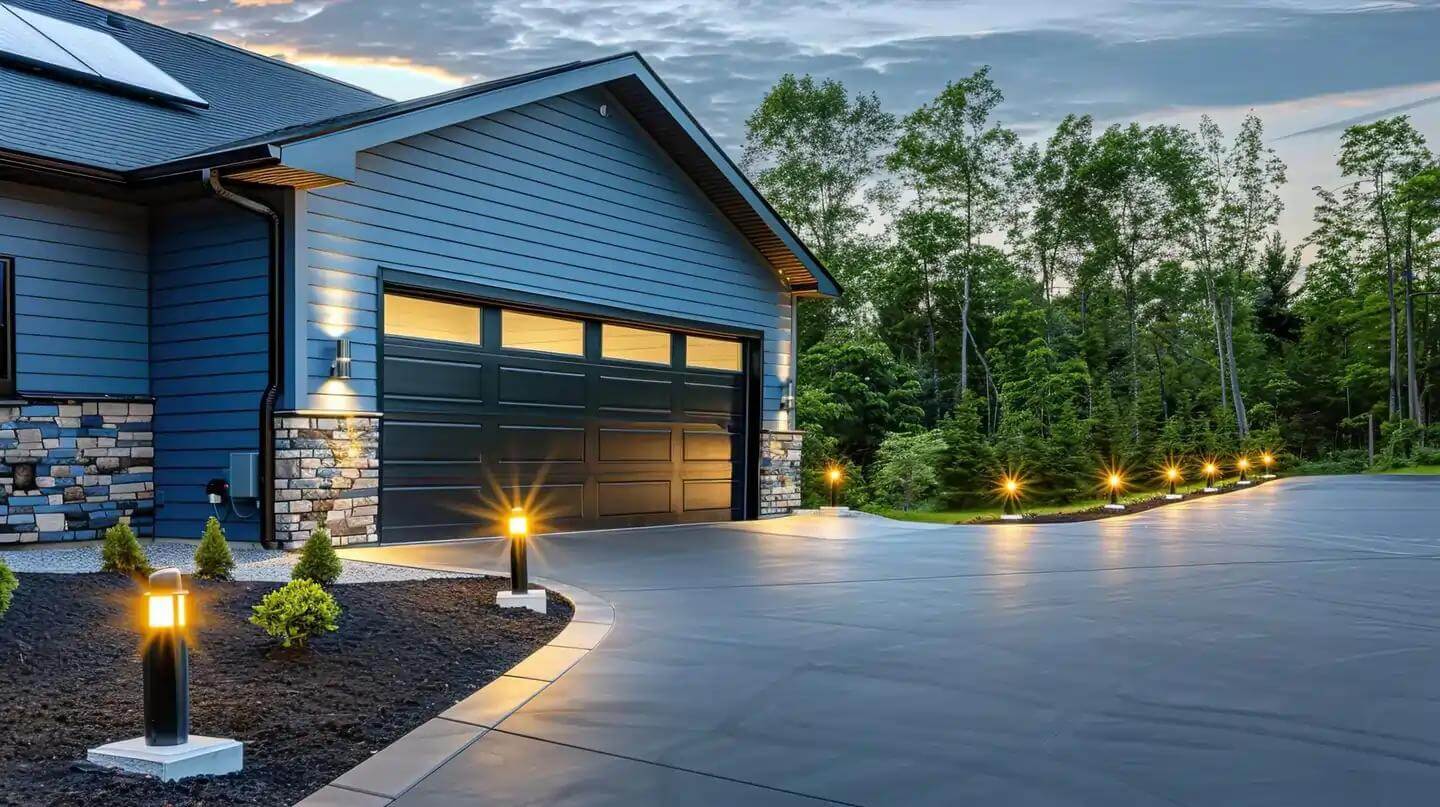 Steel garage door installation by Quality Overhead Door
