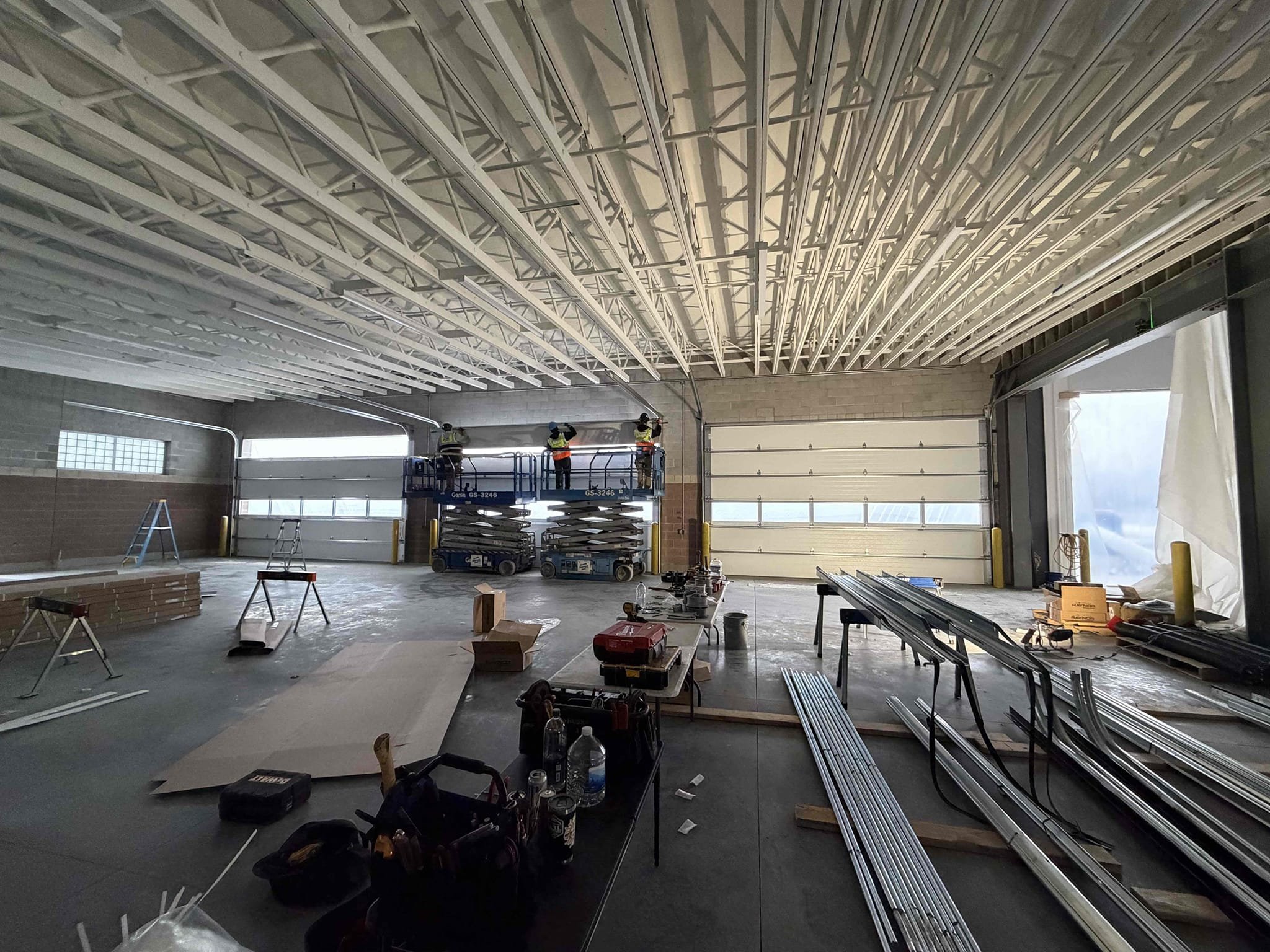 Quality Overhead Door installation team working on a garage door project in Pocatello Idaho