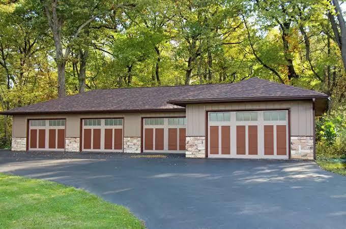 Wood composite garage door style options for Southeast Idaho homes