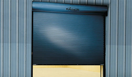 Raynor rolling commercial door in a metal building